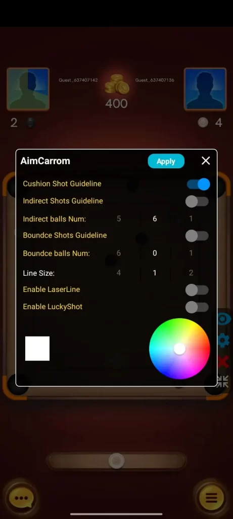 Aim Carrom Mod APK - Full Control of Shots
