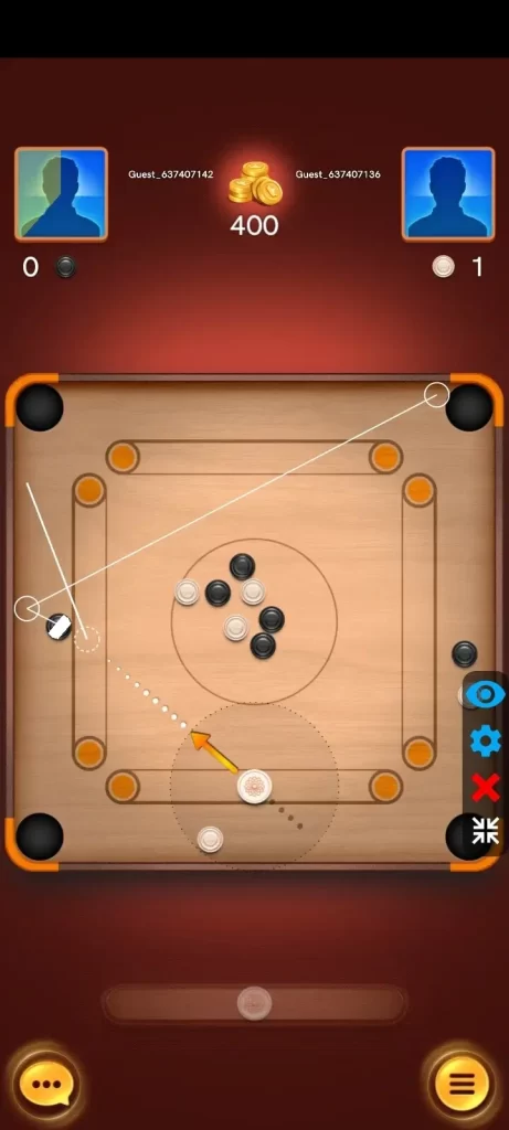 Aim Carrom Mod APK - Indirect Shots Guideline