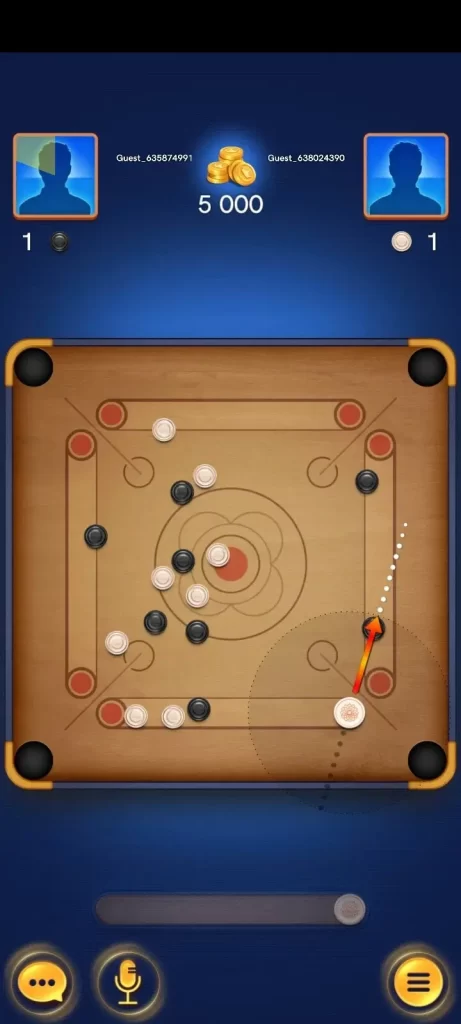 Carrom Board Shot